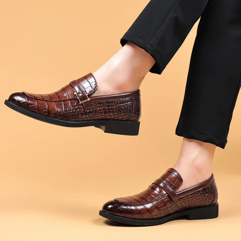 St. James Croc Embossed Loafers