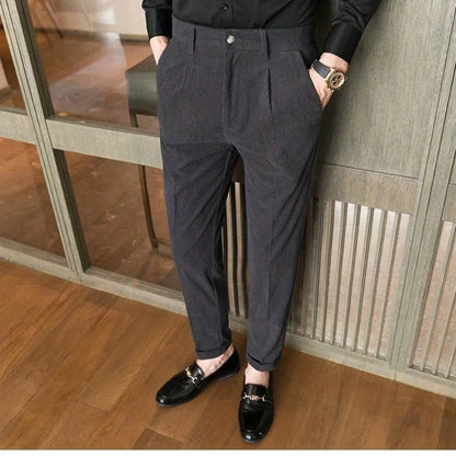 Modern Corduroy Tailored Trousers