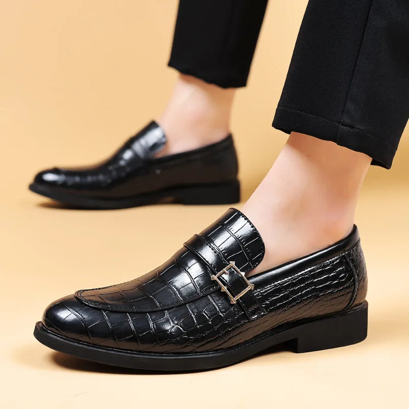 St. James Croc Embossed Loafers