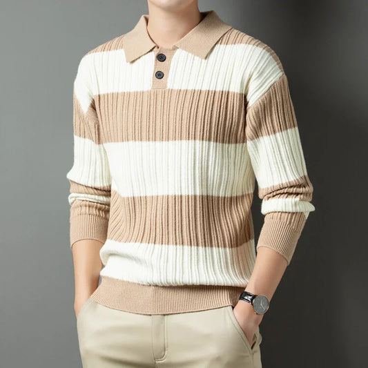 Monaco Stripe Polo Knit