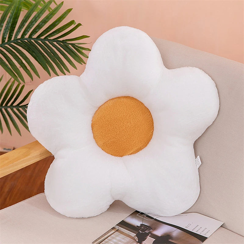 Flower Throw Pillow Plush