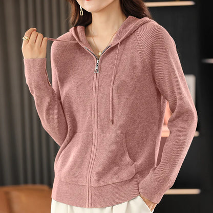 Noelle Soft-Touch Wool Hoodie