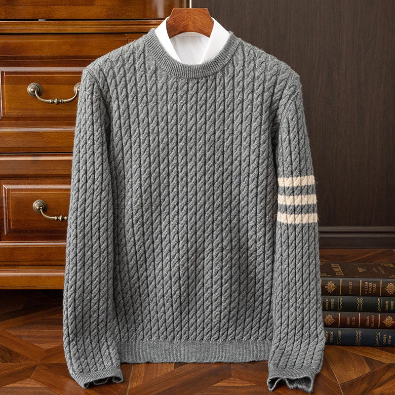 Highbury Stripe Cable Sweater