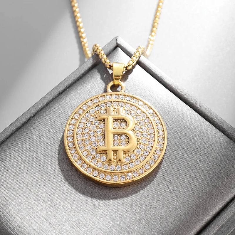 Iced Bitcoin Necklace