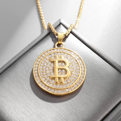 Iced Bitcoin Necklace
