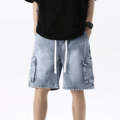 Denim Cargo Shorts