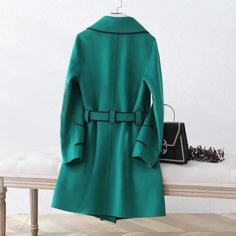 Lucia Belted Woolen Coat