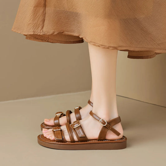 Cleo Strapped Leather Sandals