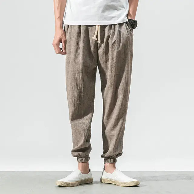 Santorini Linen Drawstring Pants