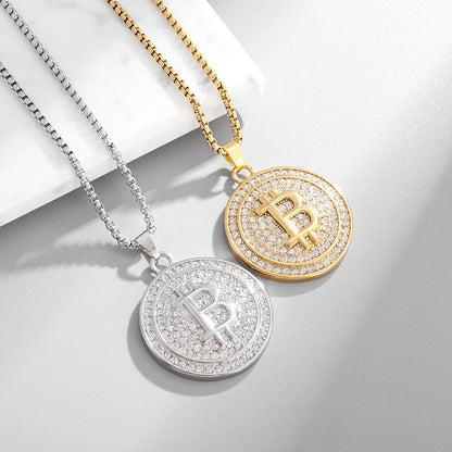 Iced Bitcoin Necklace