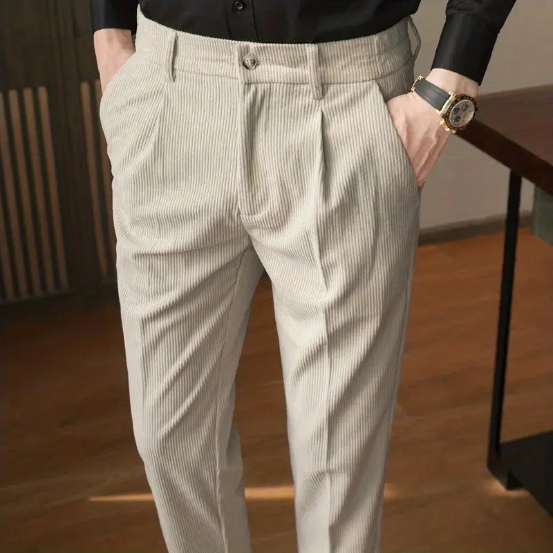 Modern Corduroy Tailored Trousers