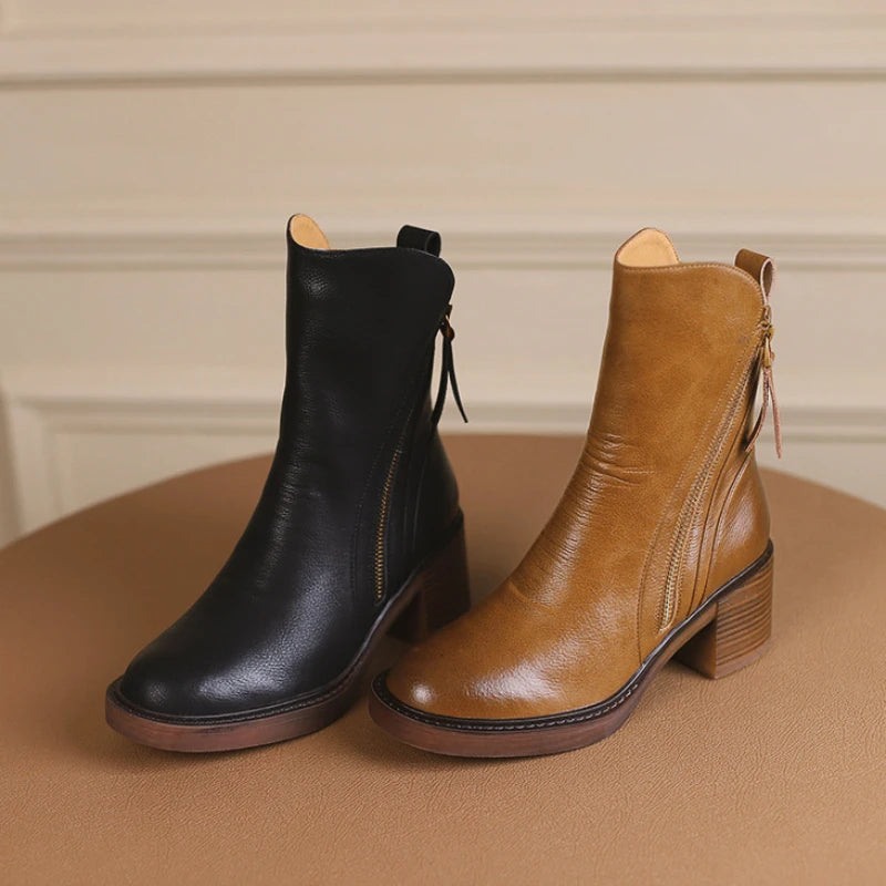 Aria Leather Ankle Boots