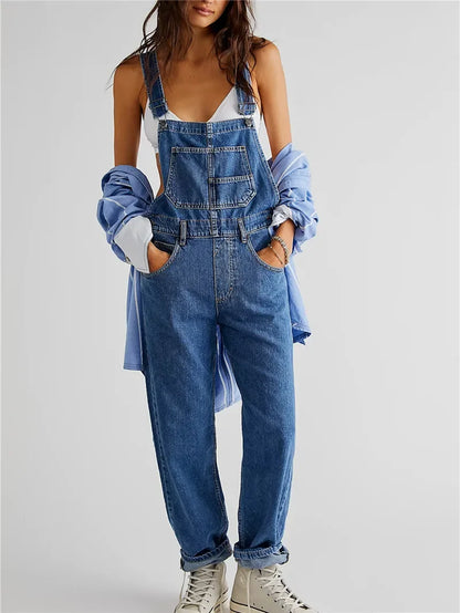 Siena Tapered-Leg Denim Jumpsuit