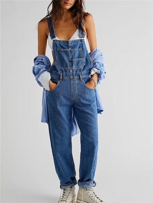Siena Tapered-Leg Denim Jumpsuit