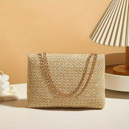 Lina Woven Chain Shoulder Bag