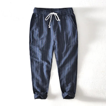 Stripe Linen Blend Pants