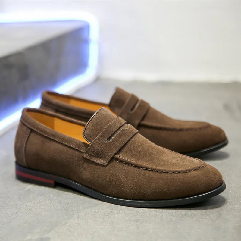 Marlow Genuine Suede Penny Loafers