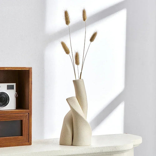 Sculptura Frosted Ceramic Vase