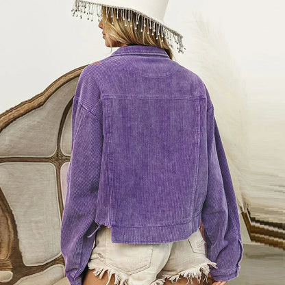 Fleur Embroidered Corduroy Jacket