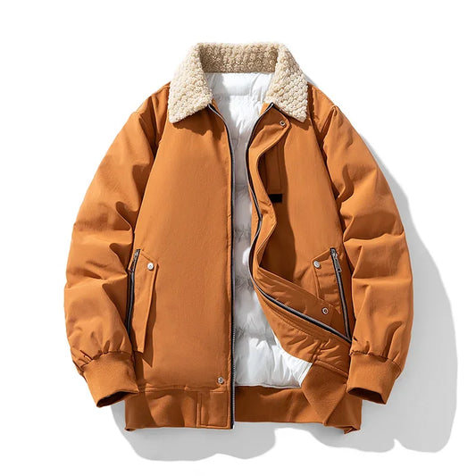 Aspen Shearling-Collar Jacket