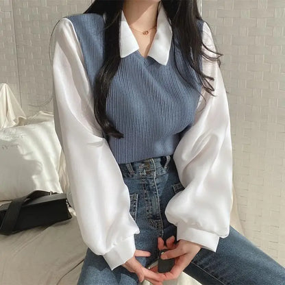 Ophelia Two-Piece Knit Blouse