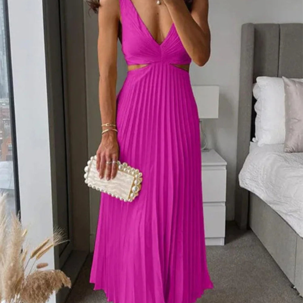 Elena Pleated Midi Dress