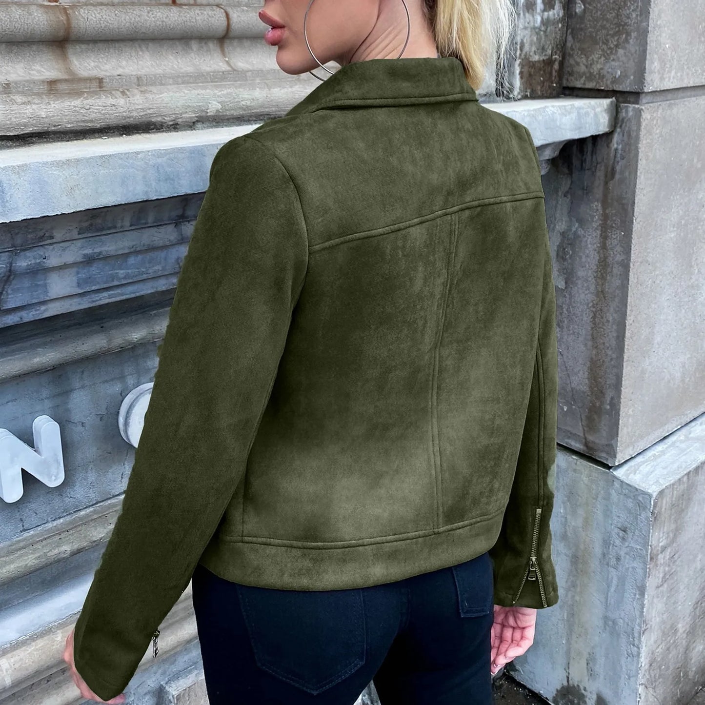 Suede Moto Jacket