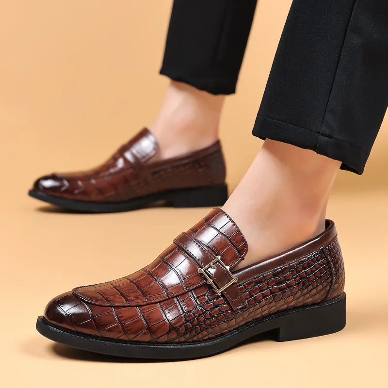 St. James Croc Embossed Loafers