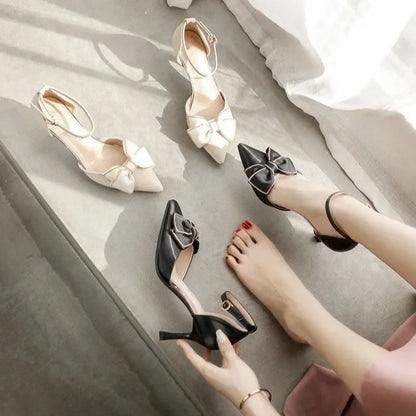 Celeste Bow Ankle Heels