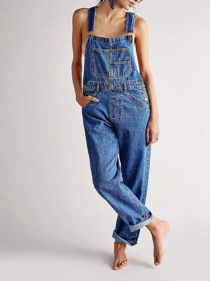 Siena Tapered-Leg Denim Jumpsuit