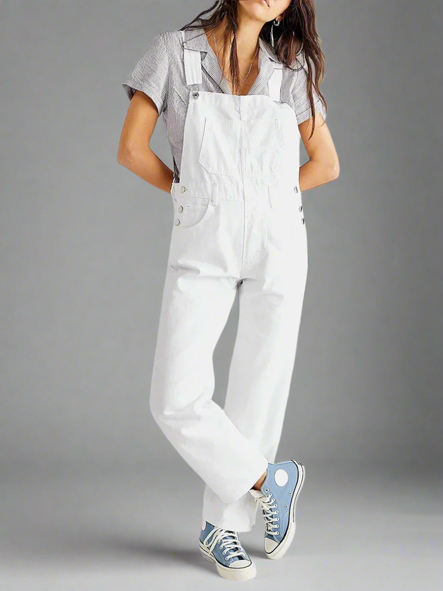 Siena Tapered-Leg Denim Jumpsuit