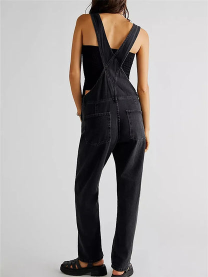 Siena Tapered-Leg Denim Jumpsuit