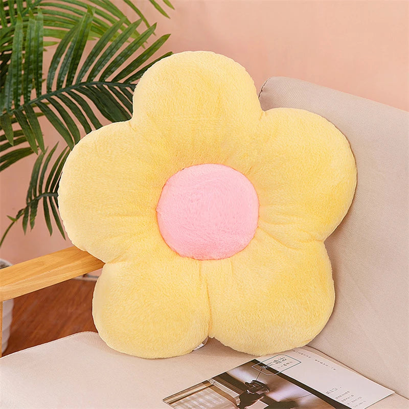 Flower Throw Pillow Plush