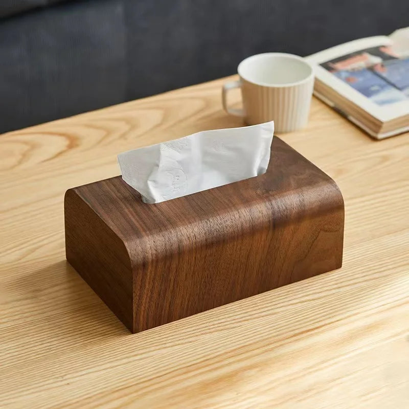 Natural Walnut Tissue Box