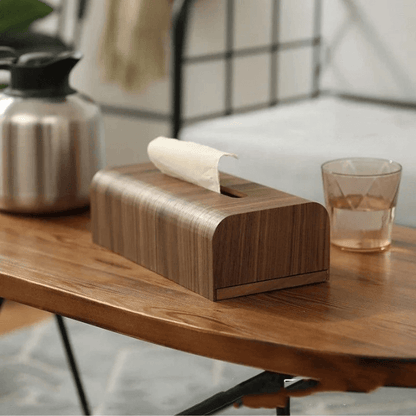 Natural Walnut Tissue Box