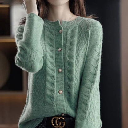 Margaux Wool Pearl Cardigan