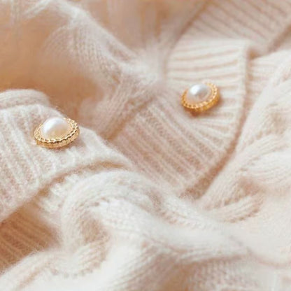 Margaux Wool Pearl Cardigan