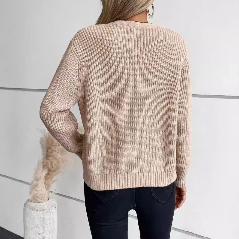 Relaxed Cable Stitch Cardigan