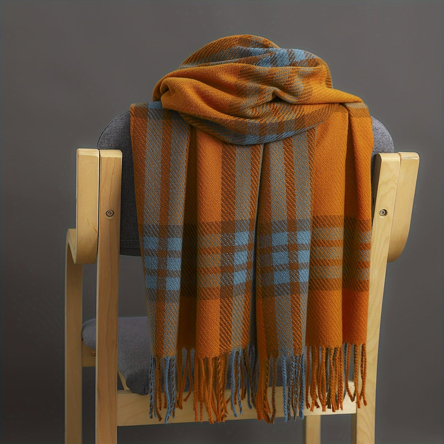 Pure Cashmere Checkered Scarf