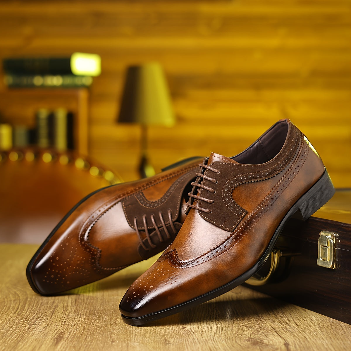 Carlos Santos Oxford Brogue Shoes