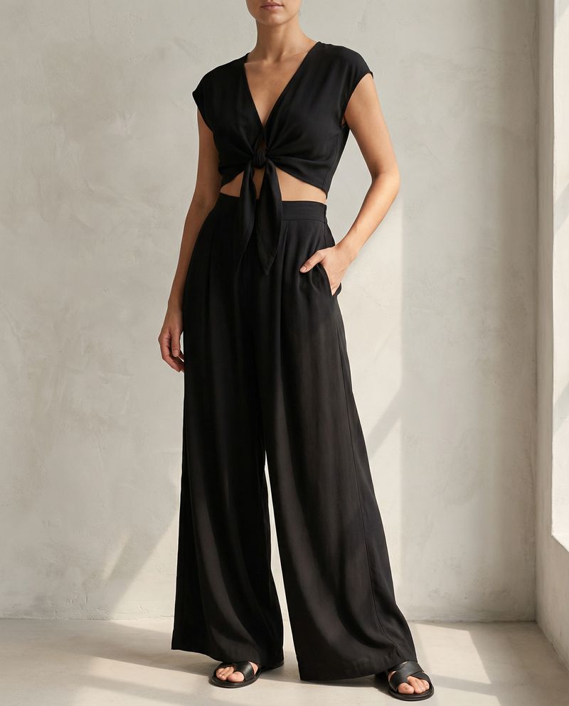 Riviera Palazzo Set - Black