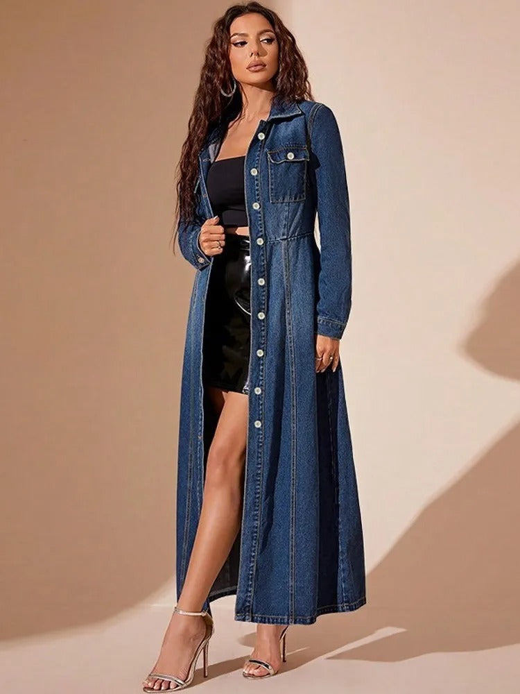 Rhea Denim Maxi Dress