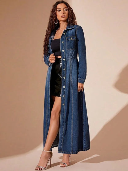 Rhea Denim Maxi Dress