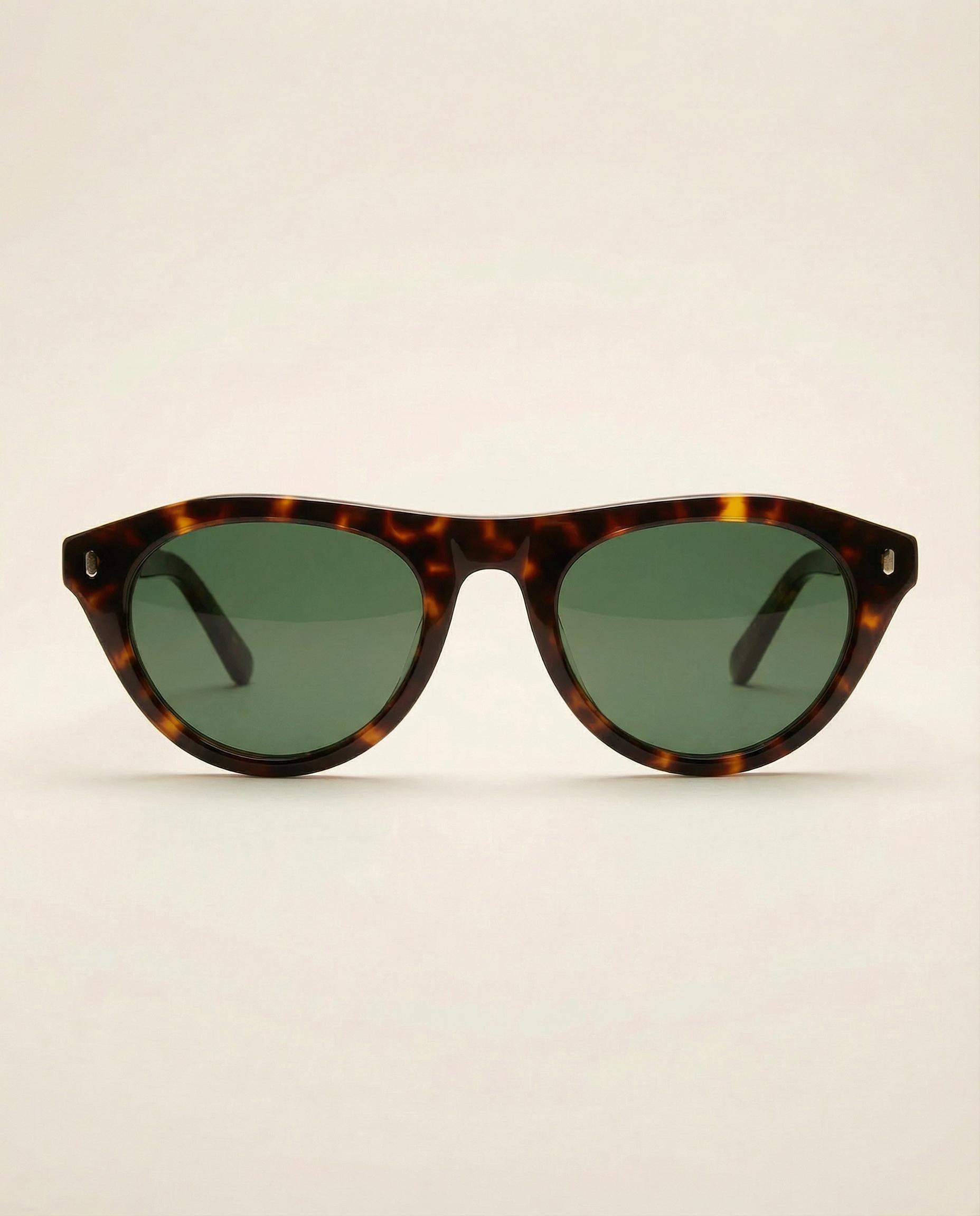 Capri Acetate Sunglasses - Green Lens