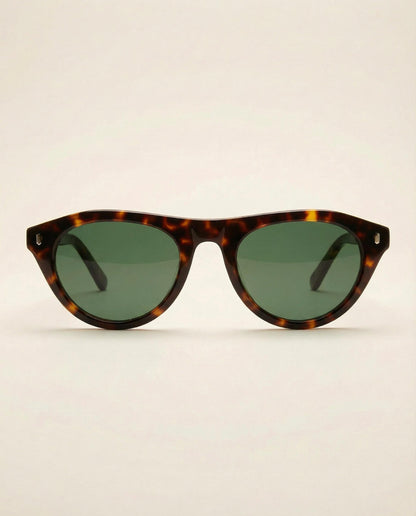 Capri Acetate Sunglasses - Green Lens
