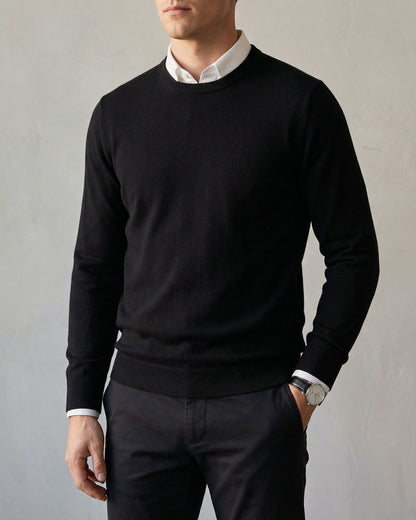 Côte Crew Neck Sweater - Black