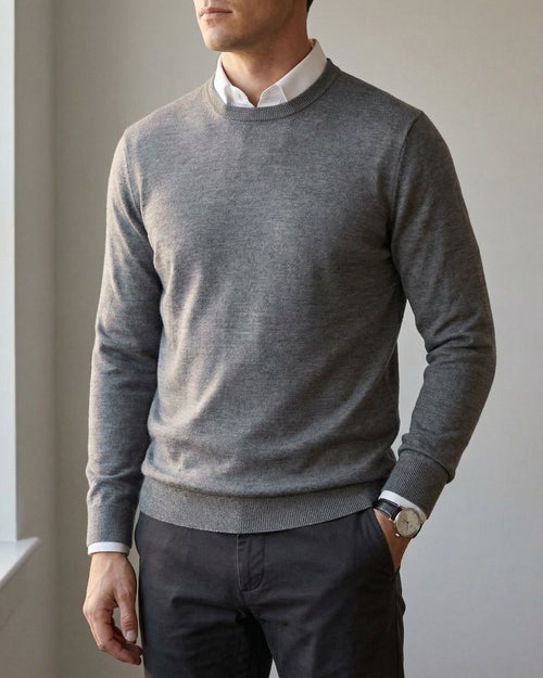 Côte Crew Neck Sweater - Gray