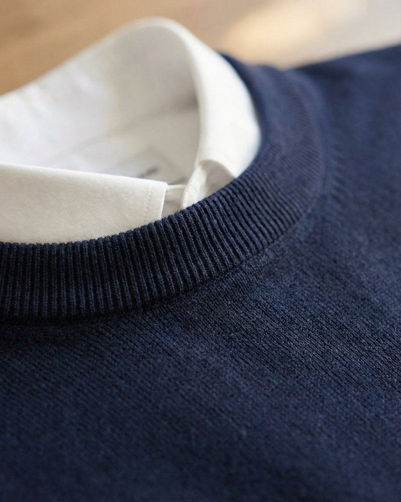 Côte Crew Neck Sweater - Knit Detail