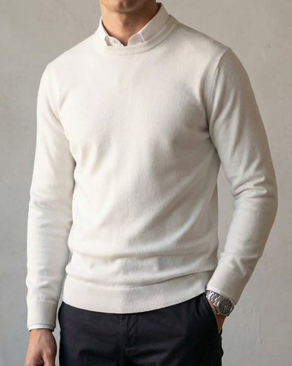 Côte Crew Neck Sweater - White