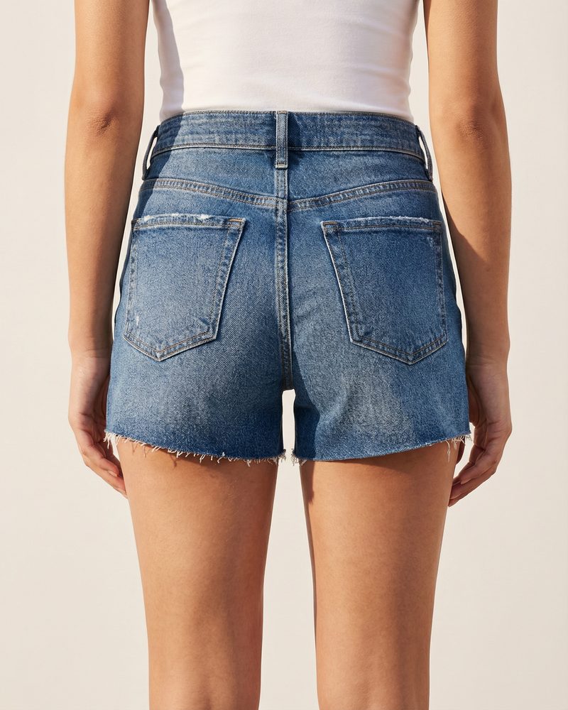 Côte Denim Shorts - Denim Blue Back